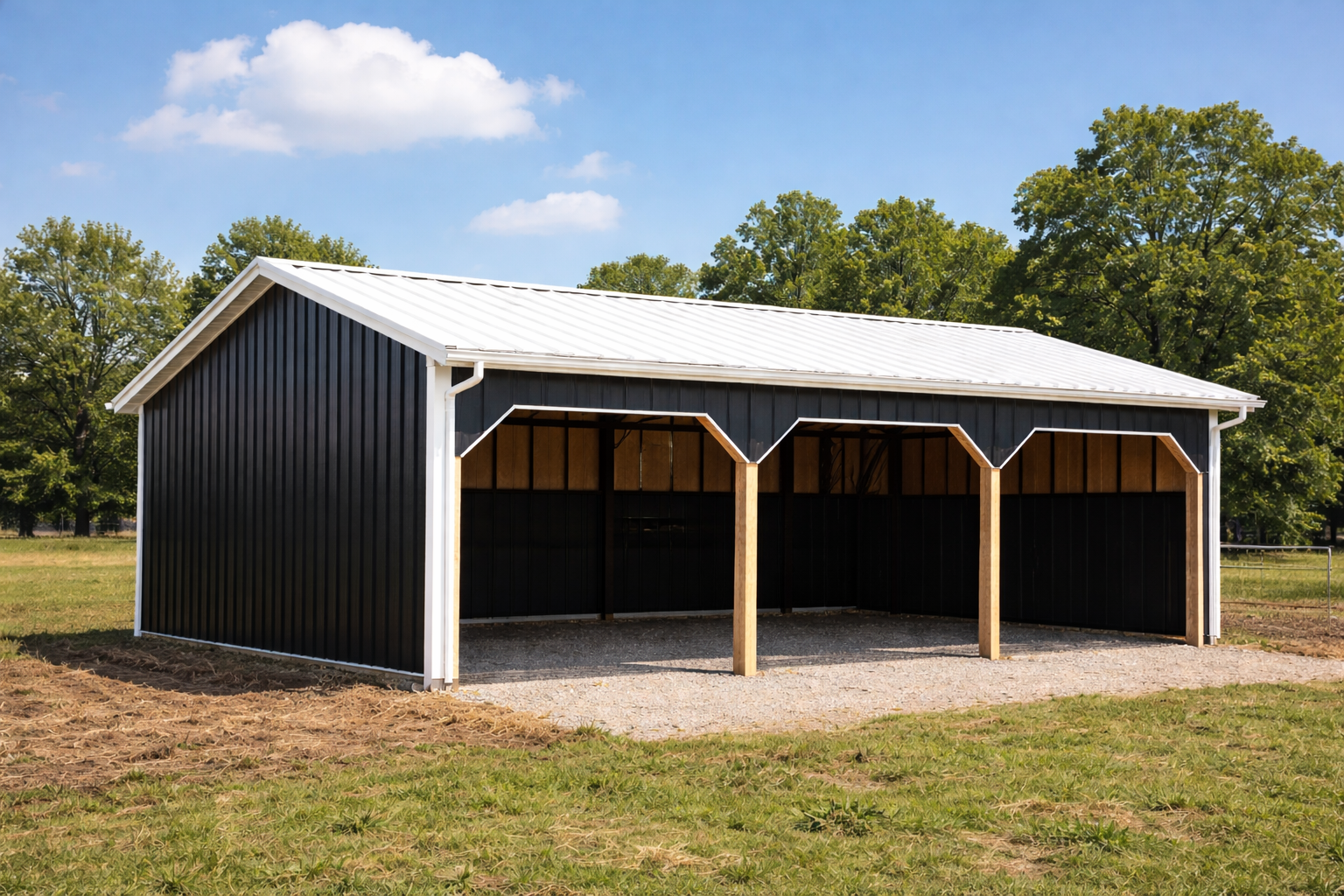 Livestock Shelter build by Black Canyon Exteriors in Emmett Idaho